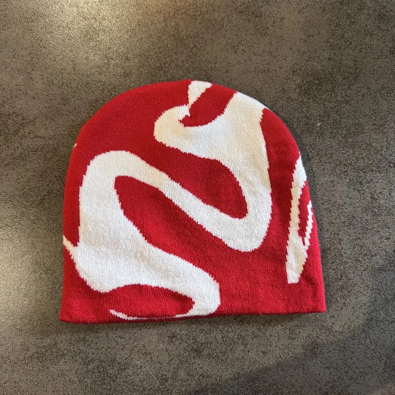 Line Beanie - Blood